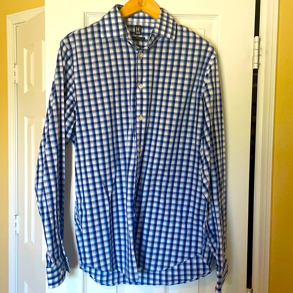 Men’s plaid dress shirt